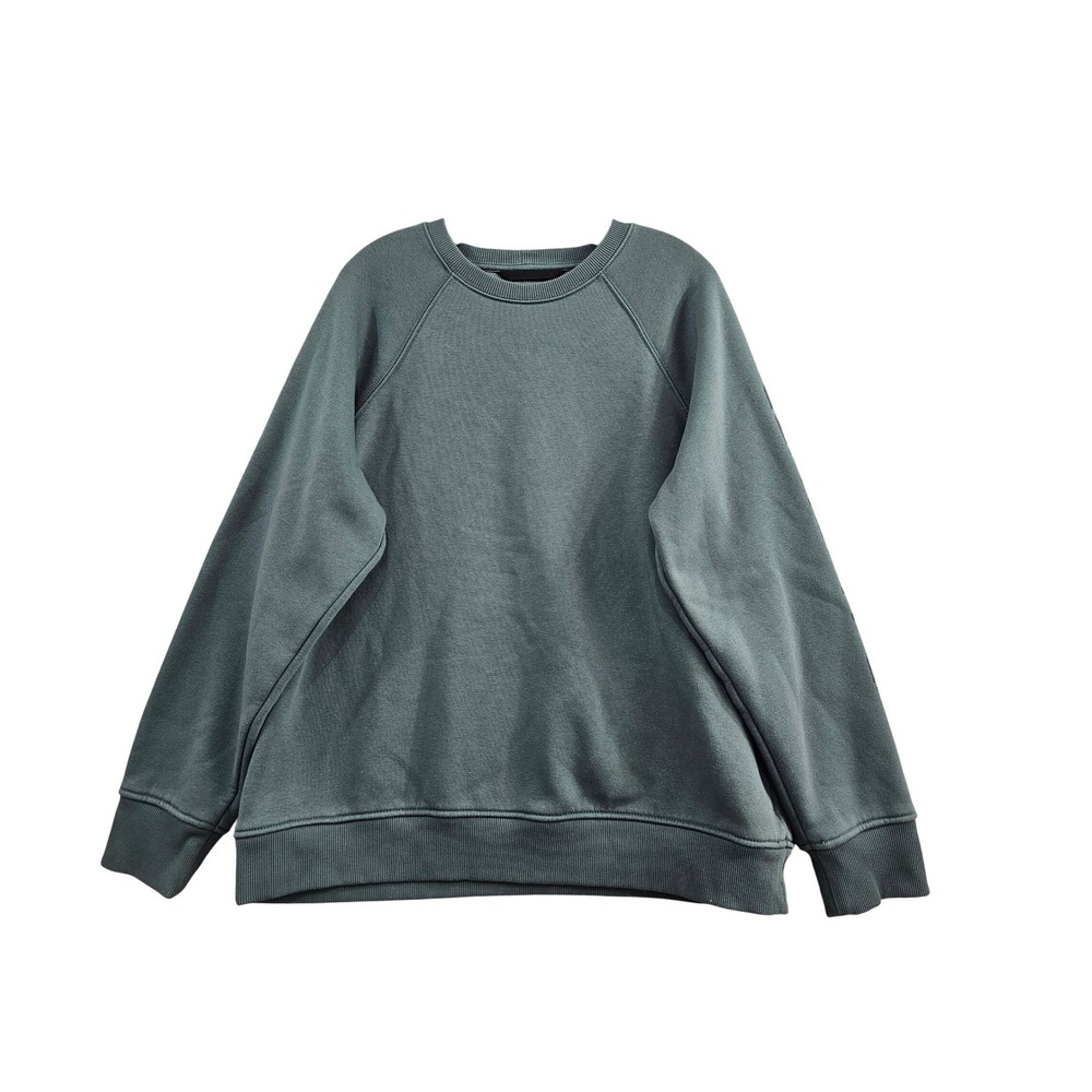 Carhartt Crewneck Sweatshirt Wmns XL Green Solid Logo Sleeve Relaxed Fit 106718